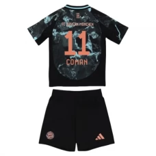 FC Bayern München Coman 11 Lasten Vieraspelipaita 2024-25 Jalkapallo Pelipaidat Peliasut