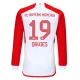 FC Bayern München Davies 19 Kotipelipaita 2023-24 Jalkapallo Pelipaidat Peliasut(L/S)
