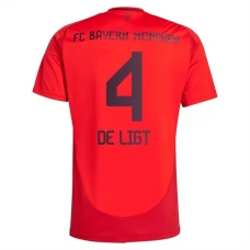 FC Bayern München De Ligt 4 Kotipelipaita 2024-25 Jalkapallo Pelipaidat Peliasut
