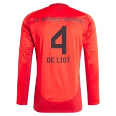 FC Bayern München De Ligt 4 Kotipelipaita 2024-25 Jalkapallo Pelipaidat Peliasut(L/S)