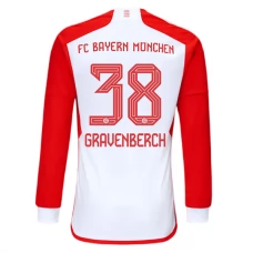 FC Bayern München Gravenberch 38 Kotipelipaita 2023-24 Jalkapallo Pelipaidat Peliasut(L/S)