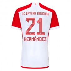 FC Bayern München Hernandez 21 Kotipelipaita 2023-24 Jalkapallo Pelipaidat Peliasut