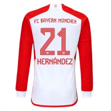 FC Bayern München Hernandez 21 Kotipelipaita 2023-24 Jalkapallo Pelipaidat Peliasut(L/S)