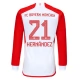 FC Bayern München Hernandez 21 Kotipelipaita 2023-24 Jalkapallo Pelipaidat Peliasut(L/S)