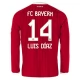 FC Bayern München Luis Díaz 14 Kotipaita 2026-27 Pelipaita Long Sleeve