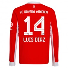 FC Bayern München Luis Díaz 14 Kotipelipaita 2025-26 Jalkapallo Pelipaidat Peliasut(L/S)