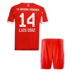 FC Bayern München Luis Díaz 14 Lasten Kotipelipaita 2025-26 Jalkapallo Pelipaidat Peliasut