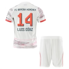 FC Bayern München Luis Díaz 14 Lasten Vieraspelipaita 2025-26 Jalkapallo Pelipaidat Peliasut