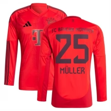 FC Bayern München Müller 25 Kotipelipaita 2024-25 Jalkapallo Pelipaidat Peliasut(L/S)