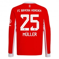 FC Bayern München Müller 25 Kotipelipaita 2025-26 Jalkapallo Pelipaidat Peliasut(L/S)