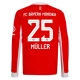 FC Bayern München Müller 25 Kotipelipaita 2025-26 Jalkapallo Pelipaidat Peliasut(L/S)