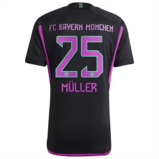 FC Bayern München Müller 25 Vieraspelipaita 2023-24 Jalkapallo Pelipaidat Peliasut