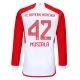 FC Bayern München Musiala 42 Kotipelipaita 2023-24 Jalkapallo Pelipaidat Peliasut(L/S)