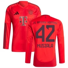 FC Bayern München Musiala 42 Kotipelipaita 2024-25 Jalkapallo Pelipaidat Peliasut(L/S)