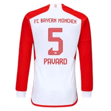 FC Bayern München Pavard 5 Kotipelipaita 2023-24 Jalkapallo Pelipaidat Peliasut(L/S)