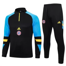 FC Bayern München Verryttelypuku 2023-24 - 1-4 Zip Sininen Musta