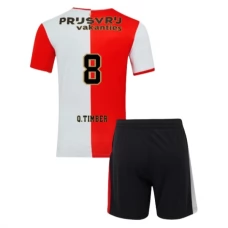 Feyenoord Q.Timber 8 Lasten Kotipelipaita 2025-26 Jalkapallo Pelipaidat Peliasut