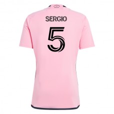 Inter Miami CF Sergio 5 Kotipelipaita 2024-25 Jalkapallo Pelipaidat Peliasut