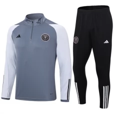 Inter Miami CF Verryttelypuku 2023-24 - 1-4 Zip Harmaa
