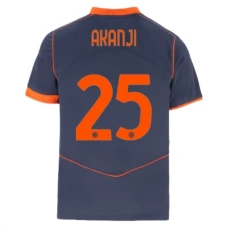 Inter Milan Akanji 25 Kolmas Pelipaita 2025-26 Jalkapallo Pelipaidat Peliasut