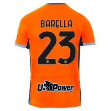 Inter Milan Barella 23 Kolmas Pelipaita 2023-24 Jalkapallo Pelipaidat Peliasut