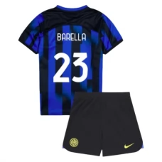 Inter Milan Barella 23 Lasten Kotipelipaita 2023-24 Jalkapallo Pelipaidat Peliasut
