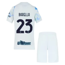 Inter Milan Barella 23 Lasten Vieraspelipaita 2025-26 Jalkapallo Pelipaidat Peliasut