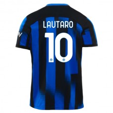 Inter Milan Lautaro 10 Kotipelipaita 2023-24 Jalkapallo Pelipaidat Peliasut