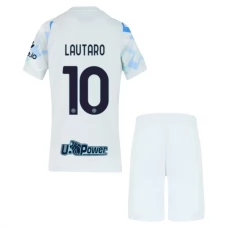 Inter Milan Lautaro 10 Lasten Vieraspelipaita 2025-26 Jalkapallo Pelipaidat Peliasut