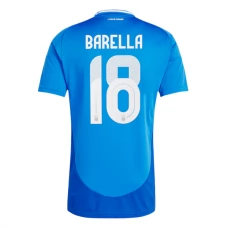 Italia Barella 18 Kotipelipaita EM 2024 Jalkapallo Pelipaidat Peliasut