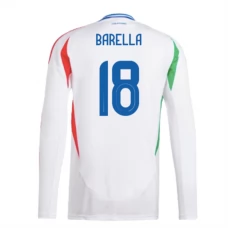 Italia Barella 18 Vieraspelipaita EM 2024 Jalkapallo Pelipaidat Peliasut(L/S)