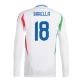 Italia Barella 18 Vieraspelipaita EM 2024 Jalkapallo Pelipaidat Peliasut(L/S)