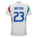 Italia Bastoni 23 Vieraspelipaita EM 2024 Jalkapallo Pelipaidat Peliasut