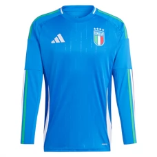 Italia Kotipelipaita EM 2024 Jalkapallo Pelipaidat Peliasut(L/S)