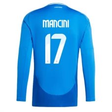 Italia Mancini 17 Kotipelipaita EM 2024 Jalkapallo Pelipaidat Peliasut(L/S)