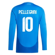 Italia Pellegrini 10 Kotipelipaita EM 2024 Jalkapallo Pelipaidat Peliasut(L/S)