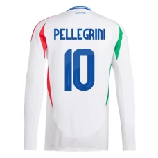 Italia Pellegrini 10 Vieraspelipaita EM 2024 Jalkapallo Pelipaidat Peliasut(L/S)