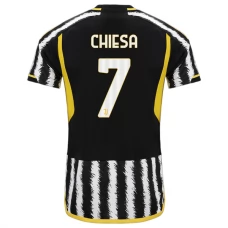 Juventus FC Chiesa 7 Kotipelipaita 2023-24 Jalkapallo Pelipaidat Peliasut