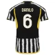 Juventus FC Danilo 6 Kotipelipaita 2023-24 Jalkapallo Pelipaidat Peliasut