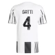 Juventus FC Gatti 4 Kotipelipaita 2025-26 Jalkapallo Pelipaidat Peliasut