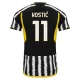 Juventus FC Kostić 11 Kotipelipaita 2023-24 Jalkapallo Pelipaidat Peliasut