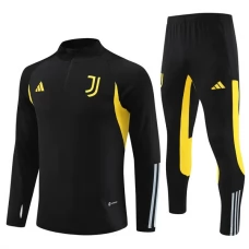 Juventus FC Lasten Verryttelypuku 2023-24 - 1-4 Zip Musta Keltainen