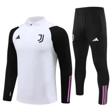 Juventus FC Lasten Verryttelypuku 2023-24 - 1-4 Zip Valkoinen Musta