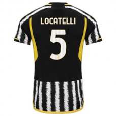 Juventus FC Locatelli 5 Kotipelipaita 2023-24 Jalkapallo Pelipaidat Peliasut