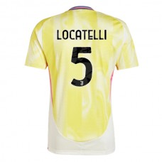 Juventus FC Locatelli 5 Vieraspelipaita 2024-25 Jalkapallo Pelipaidat Peliasut