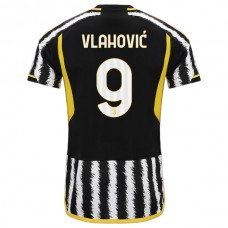 Juventus FC Vlahović 9 Kotipelipaita 2023-24 Jalkapallo Pelipaidat Peliasut