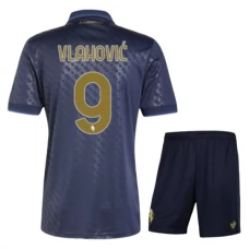 Juventus FC Vlahović 9 Lasten Kolmas Pelipaita 2024-25 Jalkapallo Pelipaidat Peliasut