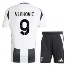 Juventus FC Vlahović 9 Lasten Kotipelipaita 2024-25 Jalkapallo Pelipaidat Peliasut