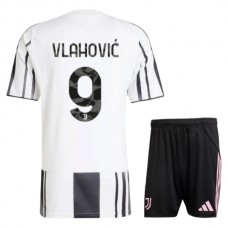 Juventus FC Vlahović 9 Lasten Kotipelipaita 2025-26 Jalkapallo Pelipaidat Peliasut