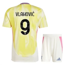 Juventus FC Vlahović 9 Lasten Vieraspelipaita 2024-25 Jalkapallo Pelipaidat Peliasut